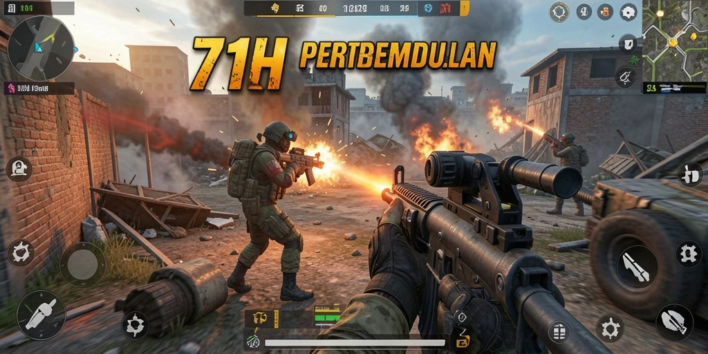 Tampilan menarik dari gameplay intens di 71H.