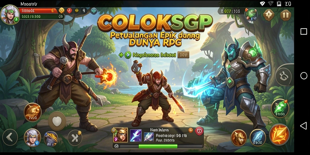 Tangkapan layar gameplay COLOKSGP yang menampilkan aksi petualangan RPG yang seru.