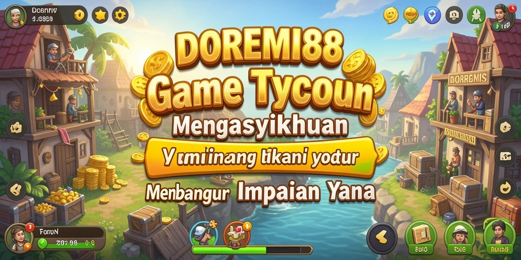 Tampilan gameplay DOREMI88 yang menampilkan aktivitas bisnis yang seru.