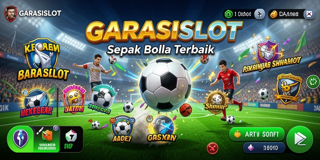 Tangkapan layar gameplay GARASISLOT yang penuh aksi sepak bola.