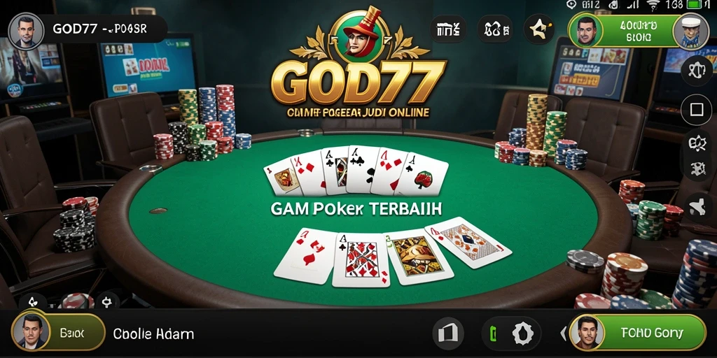 Screenshot utama GOD77 menampilkan gameplay Poker yang seru dan interaktif.