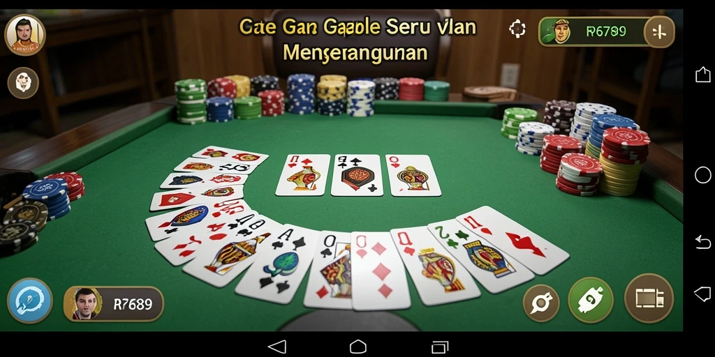 Tampilan gameplay seru dalam permainan Gaple RP6789.