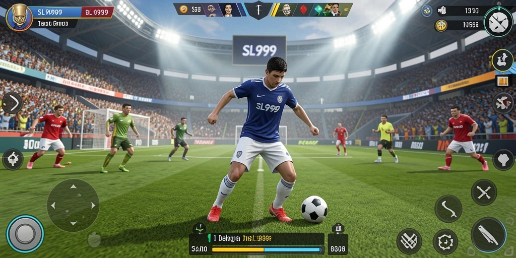 Tampilan gameplay seru di SL999 dengan aksi olahraga menegangkan.