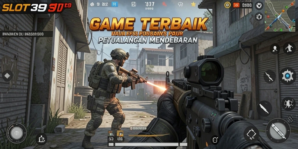 Gameplay SLOT39 yang mendebarkan di tengah pertempuran FPS.