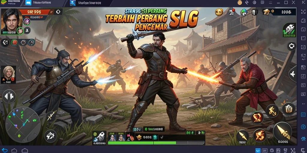 Tangkapan layar gameplay strategis dalam SR996.