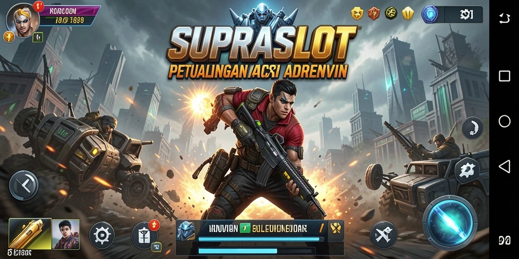 Tangkapan layar gameplay SUPRASLOT yang penuh aksi menegangkan.