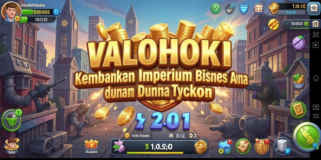 Screenshot gameplay VALOHOKI menampilkan bisnis yang sedang berkembang.